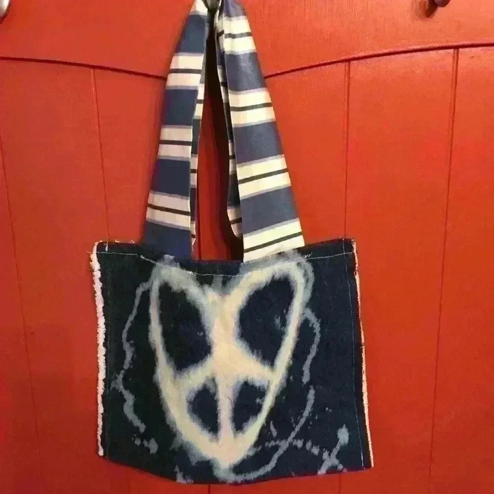 New handmade denim tote bag